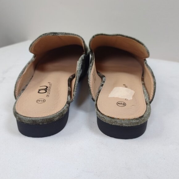 Air Underground Mule Womens Size 8.5 Green Crushed Velvet Studded Slip On Loafer - Picture 6 of 13